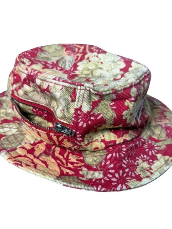 Supreme Zip Twill Crusher Floral Bucket Hat SS18 Red Medium Large main image 11